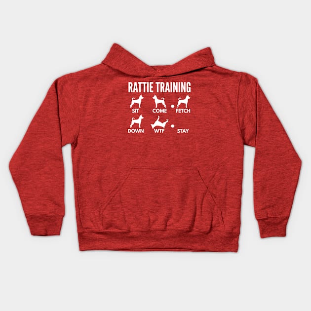 Rat Terrier Training Rattie Dog Tricks Kids Hoodie by DoggyStyles